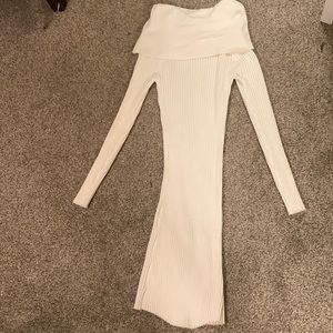 White bodycon sweater dress size small